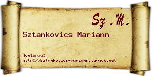 Sztankovics Mariann névjegykártya